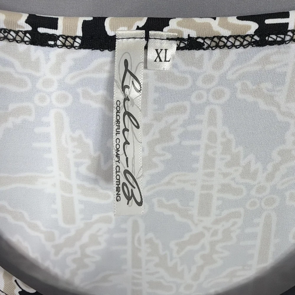 Lulu B Dress‎ Womens XL Black Starfish Print Stretch Resort Cruise Beach - Picture 3 of 10